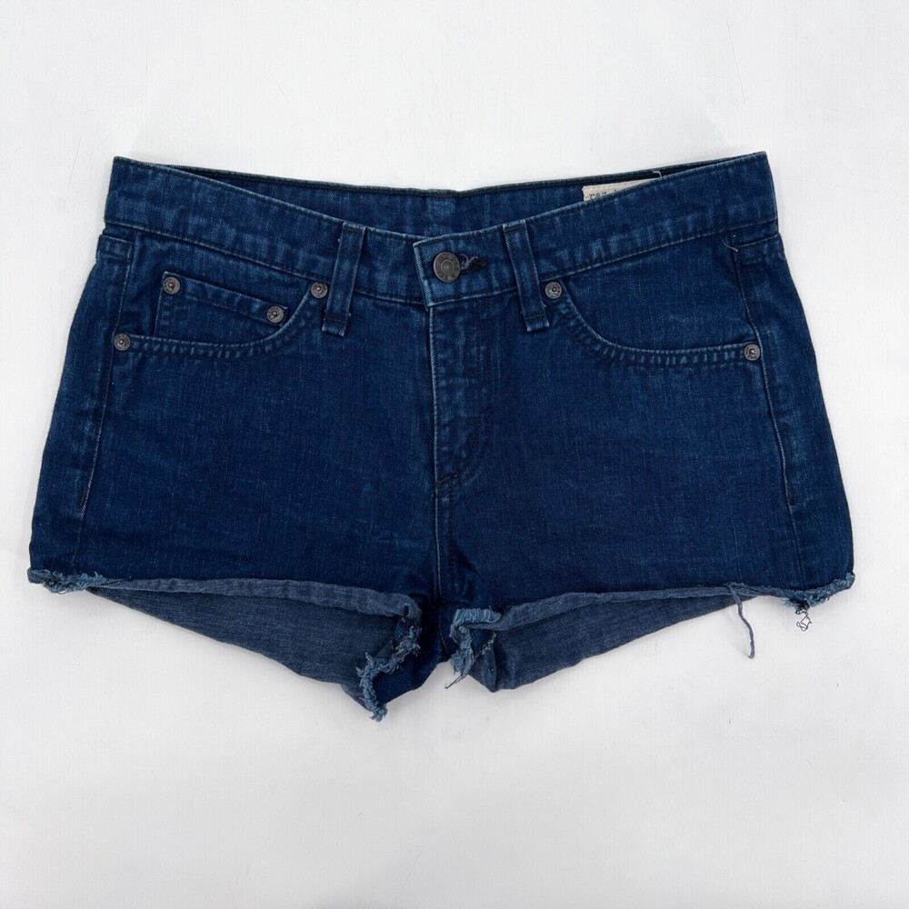 Rag & Bone Jean Shorts Womens 24 Blue Denim Cutoff Raw Hem Hot Pants